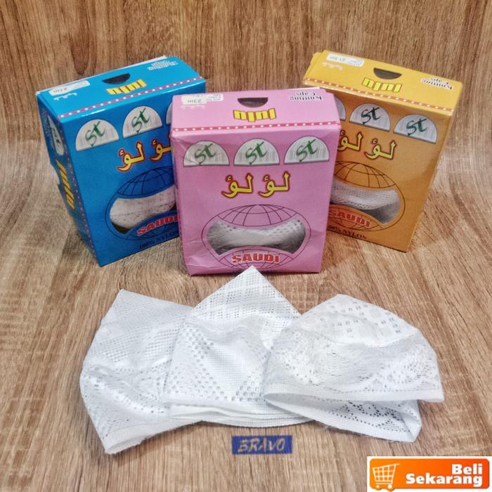ASLI Peci Jaring Peci Murah Peci LULU Peci Jaring Putih Peci Putih Kopiah READY STOCK