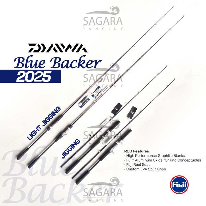 Joran Daiwa Blue Backer Joran Jigging Joran Light Jigging Carbon Hollow Ring Sudah Fuji