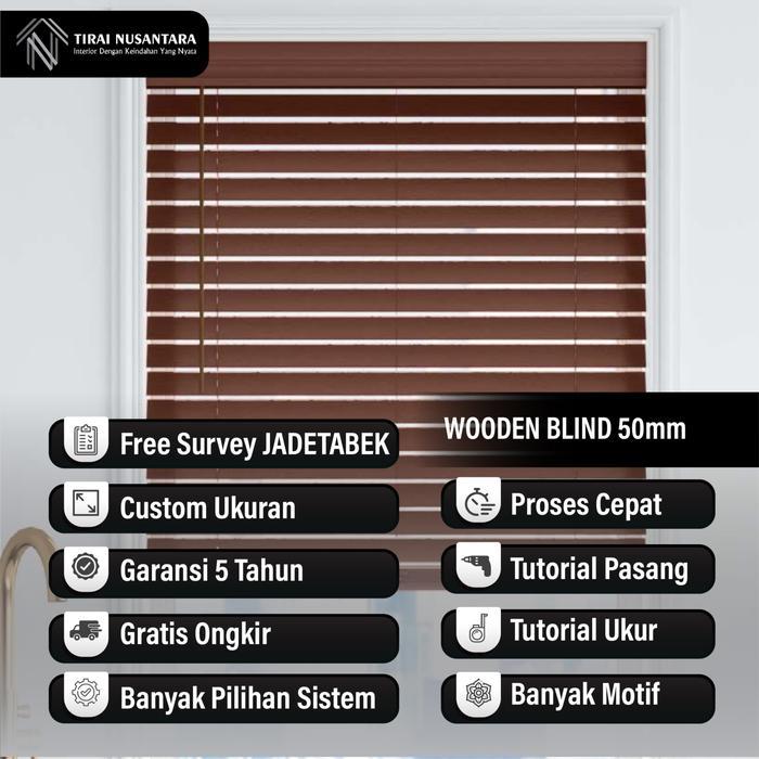 NEW [BIG SALE] KREY / TIRAI / GORDEN JENDELA KAYU WOODEN BLIND Diskon