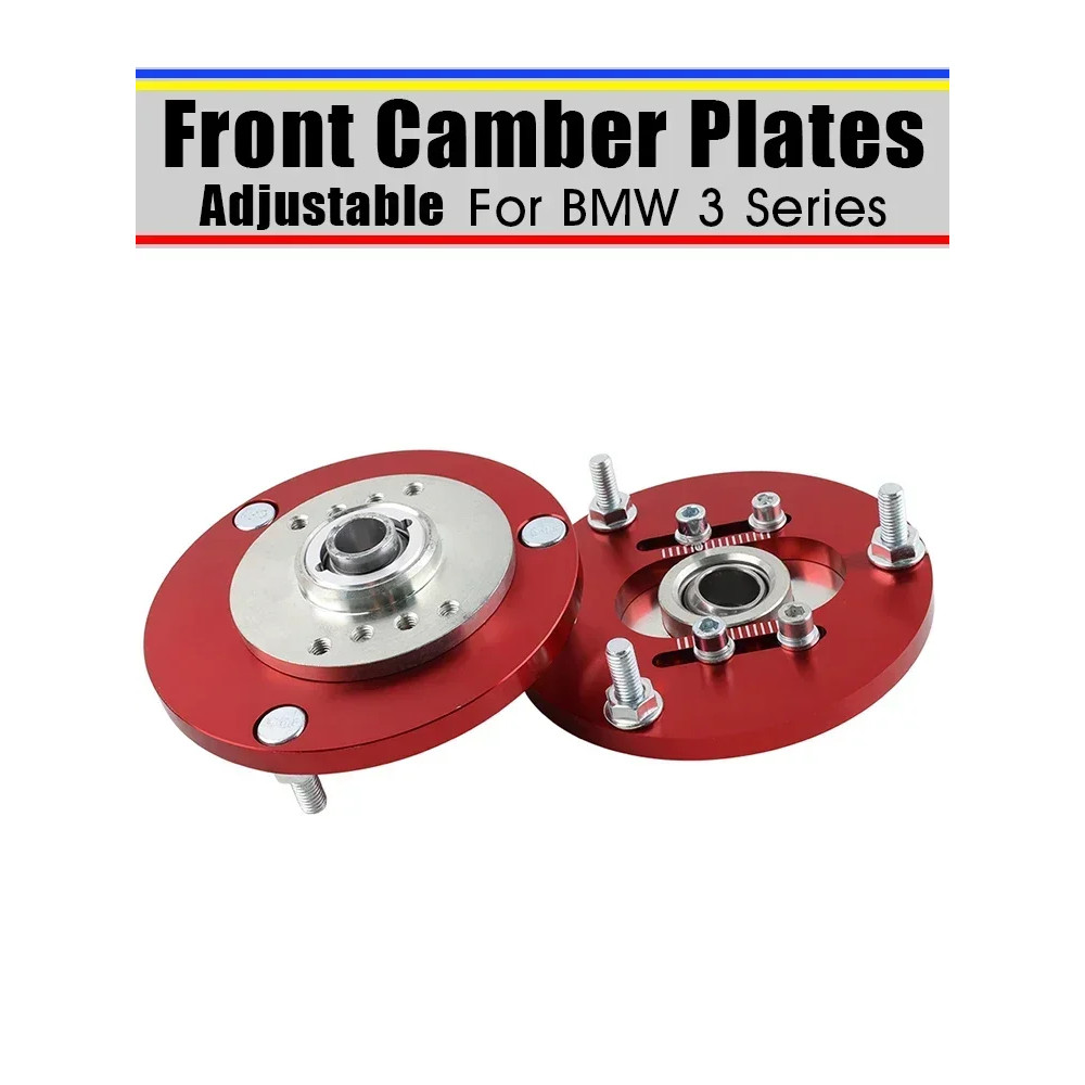 FRONT COILOVER CAMBER PLATE FOR BMW 3 SERIES E46 1998-2005 TOP UPPER MOUNT FOR 316 318 320 323 325