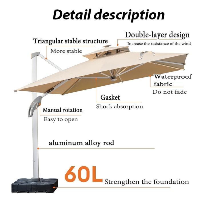 READY Stok 2.5M Payung Taman Tenda lipat Payung Ruangan Cafe Payung Teduh Matahari Umbrella
