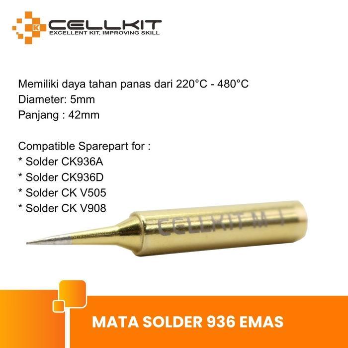 Cellkit Paket Mata Solder 936 Emas (Lancip, Bengkok, Pisau) Harga Promo