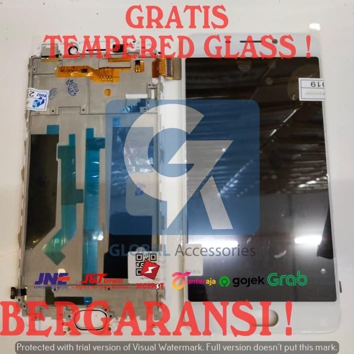 LCD + FRAME OPPO F 1 PLUS WHITE ORIGINAL OEM 100% *