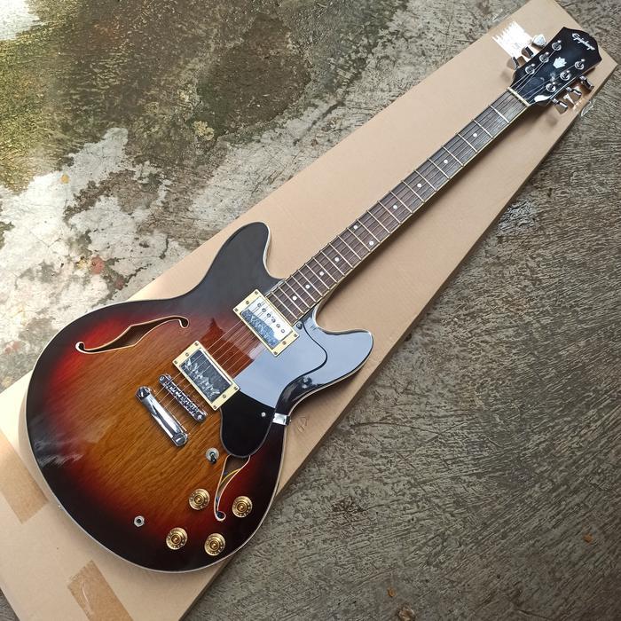 Gitar elektrik Epiphone Hollow Body warna Sunbrust