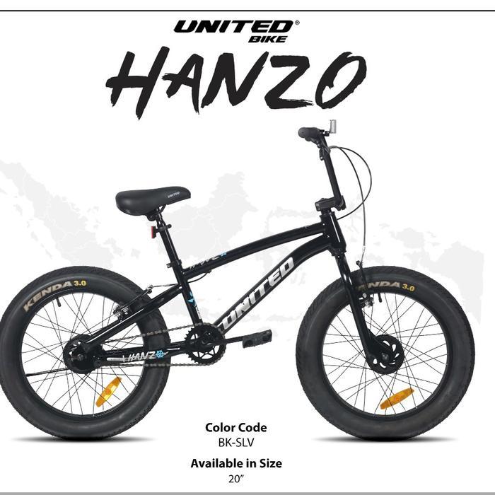 Sepeda BMX 20 United Hanzo - Black Silver