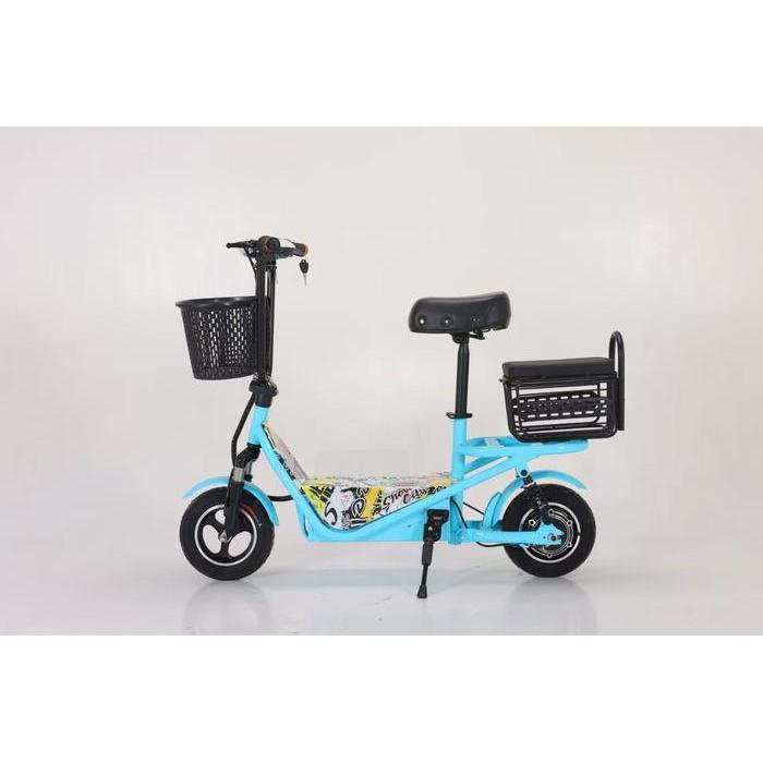 Sepeda Listrik Scooter Listrik COULEUR skuter listrik - Biru