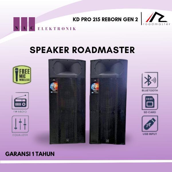 TWS Bluetooth Speaker Aktif Roadmaster KD PRO REBORN Series ( 215 Gen2  ) - Free 2 Mic Wireless Hand