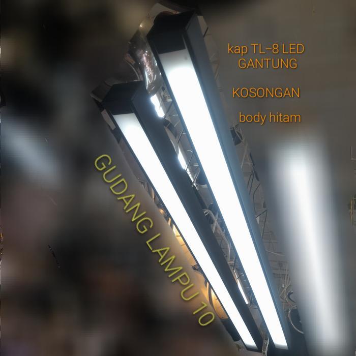 Kap Office Balok TL Gantung 1 dan 2 Lampu kosongan 120 Cm