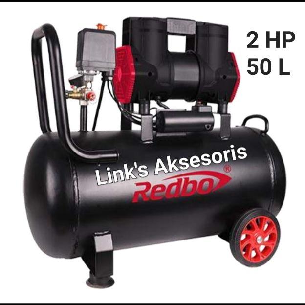 Kompresor Angin Udara Listrik REDBO RB 2 PK 2 HP 50L Oilless Silent 50 Liter