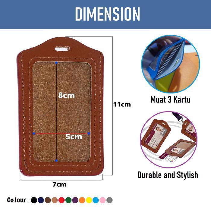 ID Card Case Kulit / Name Badge Kulit / ID Card Plate / Name Tag Kulit