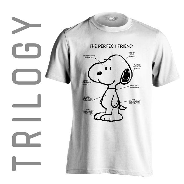 Trilogy Trf 0323 - Kaos Snoopy - The Perfect Friend - Cartoon Comic T-Shirt Tshirt