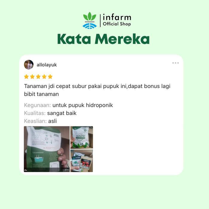 INFARM - Bibit Tanaman Sayur Buah Bunga Media Tanam Rockwool Pupuk AB Mix Paket ROBIN Infarm Ab Mix