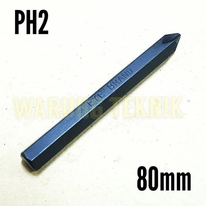 EYE BRAND IMPACT DRIVER BIT - MATA OBENG KETOK PH2 PH3 PANJANG 80 MM