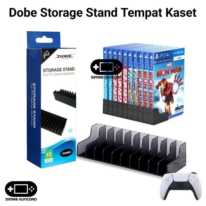 SALE Dobe Storage Stand Tempat KASET game ps playstation 1 2 3 4 5 slim fat Termurah