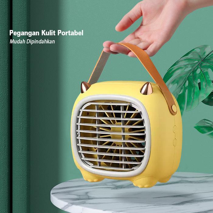 AC MINI PORTABLE KIPAS CUTE KIPAS SEMPORTAN MONSTER KECIL KIPAS ANGIN AC PORTABLE HUMIDIFIER - KIPAS