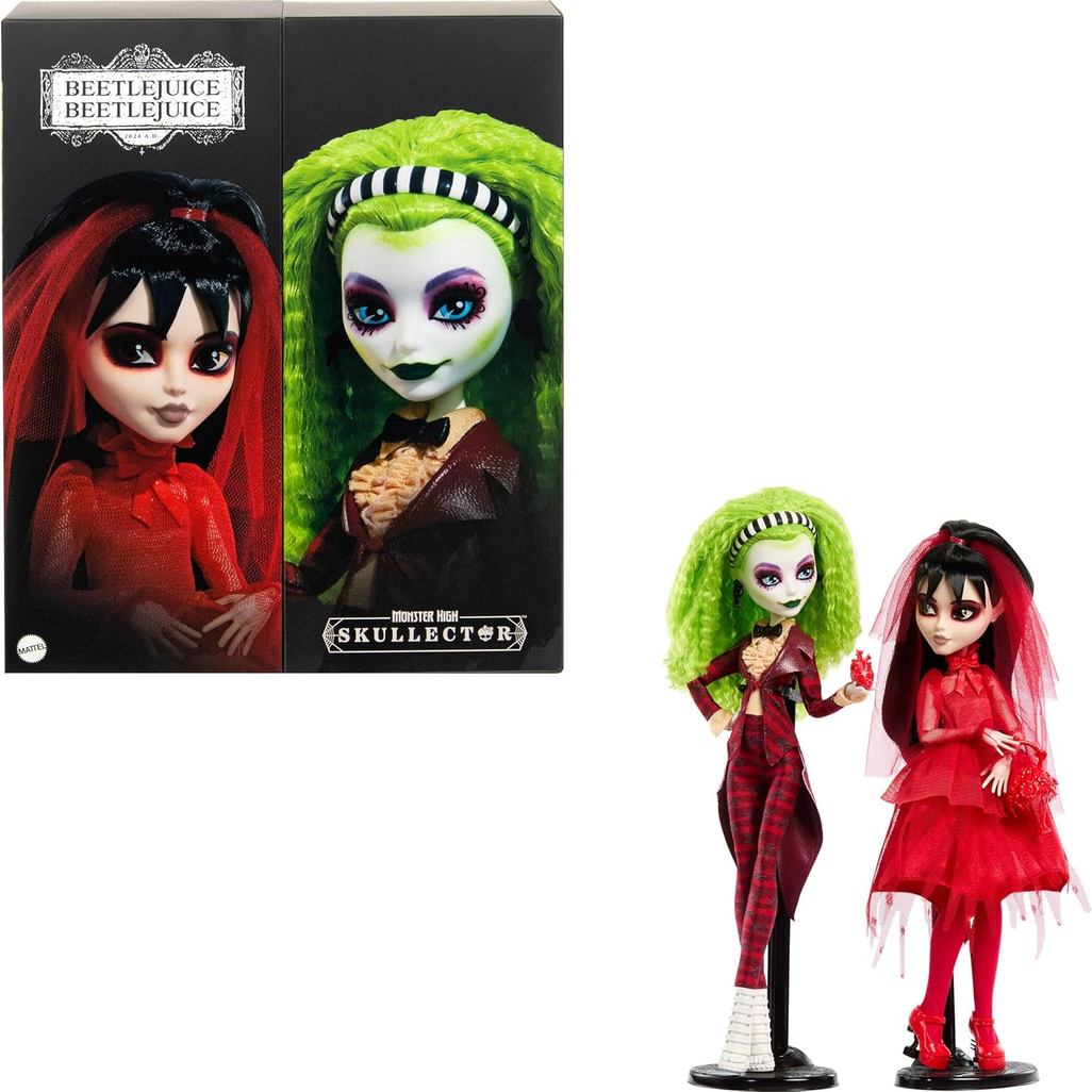 Monster High Skullector Beetlejuice Beetlejuice Doll 2-Pack, Collectible Betelgeuse