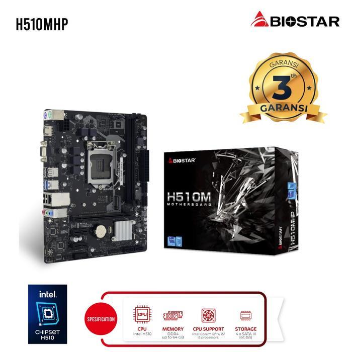 MOTHERBOARD BIOSTAR H510MHP DDR4 SOCKET 1200