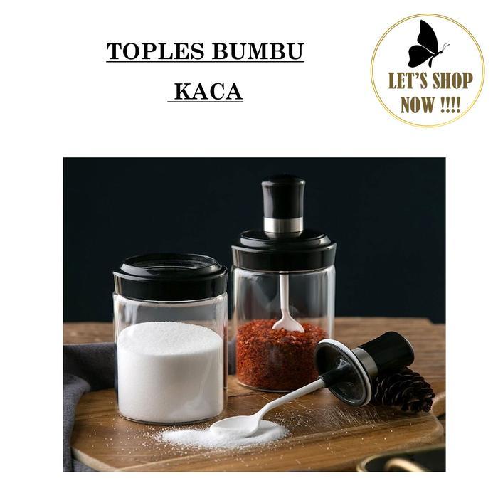 TOPLES BUMBU DAPUR KACA / BOTOL BUMBU DAPUR / RAK BUMBU DAPUR MINIMALIS Kitchenware