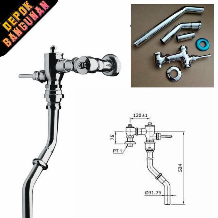 CLOSET JONGKOK TOTO CE 9 PUSH VALVE KLOSET JONGKOK TOTO CE9 FLUSH