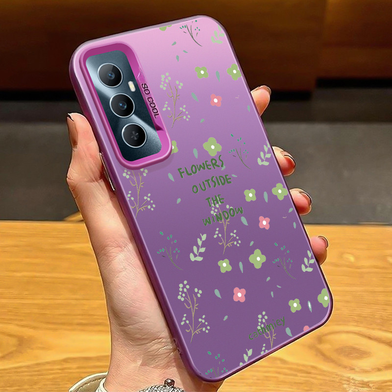 Casing Hp Untuk Realme C65 4G Case Casing HP Softcase ponsel silikon tahan jatuh berwarna perak Kasi