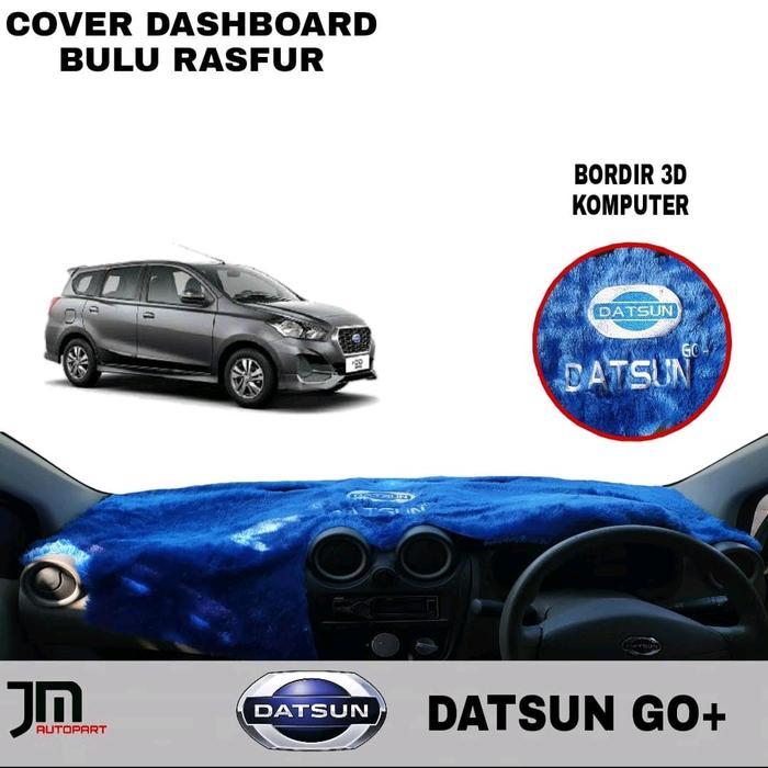 Cover Alas karpet pelindung dashboard mobil DATSUN / DATSUN GO + bulu bordir custom nama
