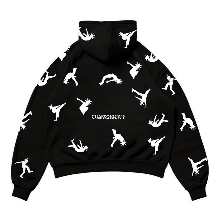 Convergent Boxy Zip Hoodie Keen - Black Hoodie Pria wanita unisex