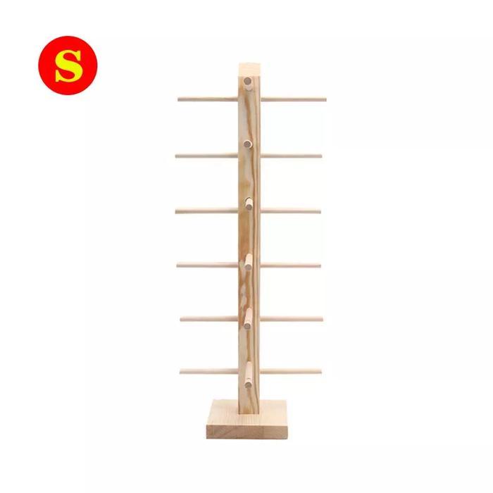 Premium Holder Wooden Rak Display Kacamata Kayu Berdiri Original