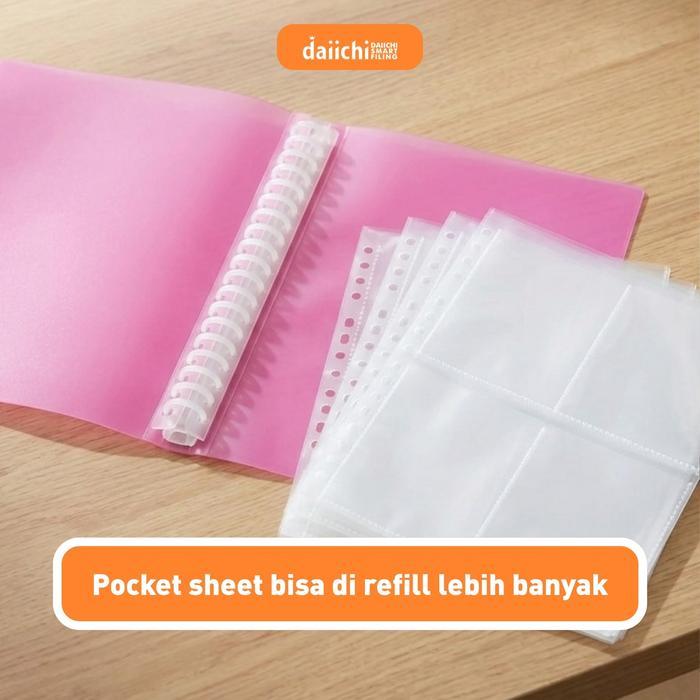 Premium Album Kartu Nama Trading Card Koleksi Emas 80 Kartu Daiichi Dpo A5 Tempat Penyimpanan Photo