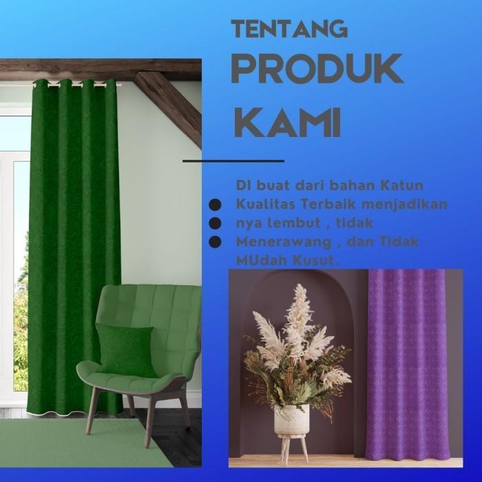 Gorden jendela polos motif embos ring hordeng Gordyn korden hordeng tirai gorden pintu kamar