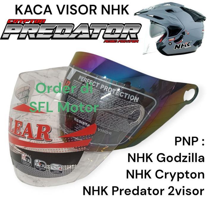 Kaca Visor Helm NHK Predator Double Visor Kaca Helm NHK Crypton 2 Visor