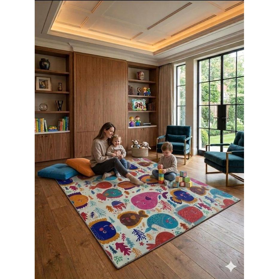 karpet busa 180x180cm /tikar busa / KARPET yakimura FOAM MOTIF BOLAK-BALIK Tebal 6mm Bahan Foam PE