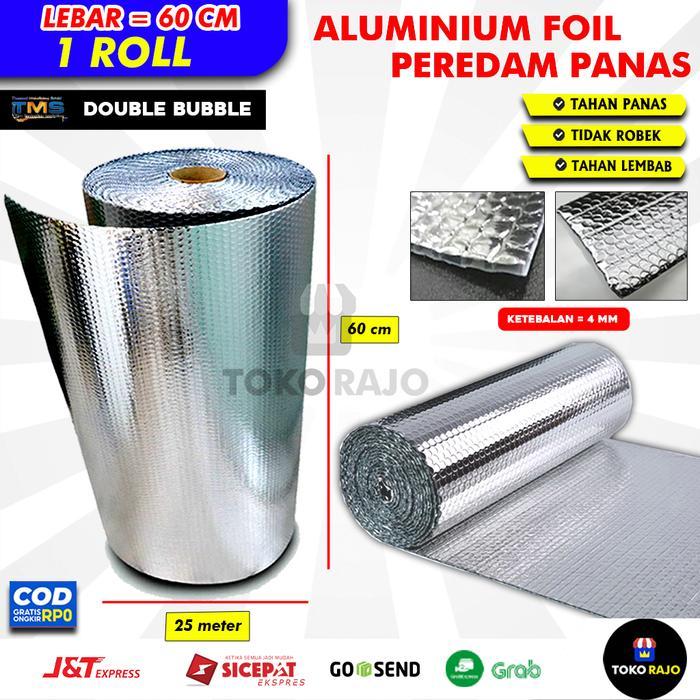 "New" 1 ROLL Aluminium Foil Bubble Peredam Panas Atap Rumah Ketebalan 4 mm
