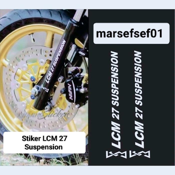 Sticker Setiker Shock Depan Lcm 27 Suspension Cutting Shock Bottom Lcm Suspension Kualitas Premium
