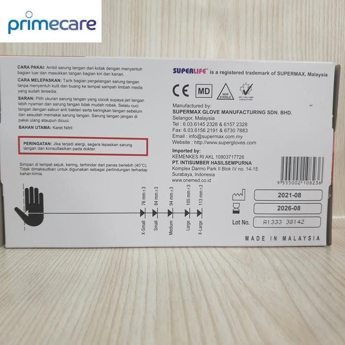 Premium Sarung Tangan Nitril / Handscoon Nitril Safeglove / Sarung Tangan Nitril Onehealth Original
