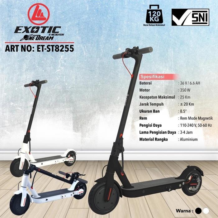 E-SCOOTER EXOTIC ST 8255 scooter listrik