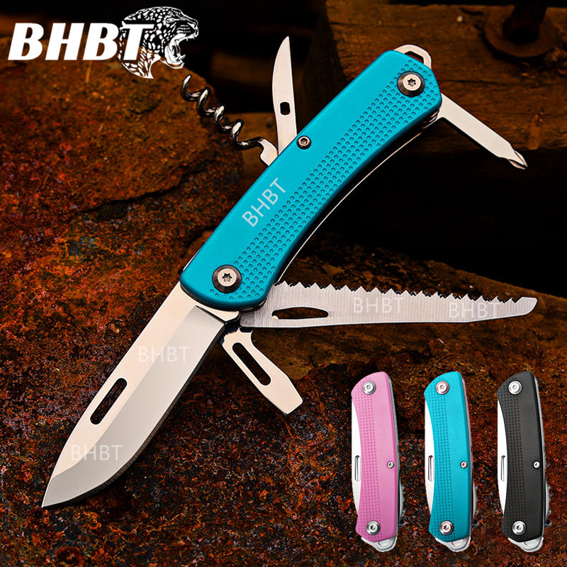 BHBT MIni Folding Knife Multitool Multifunctional EDC Outdoor Camping Portable Pocket Knife
