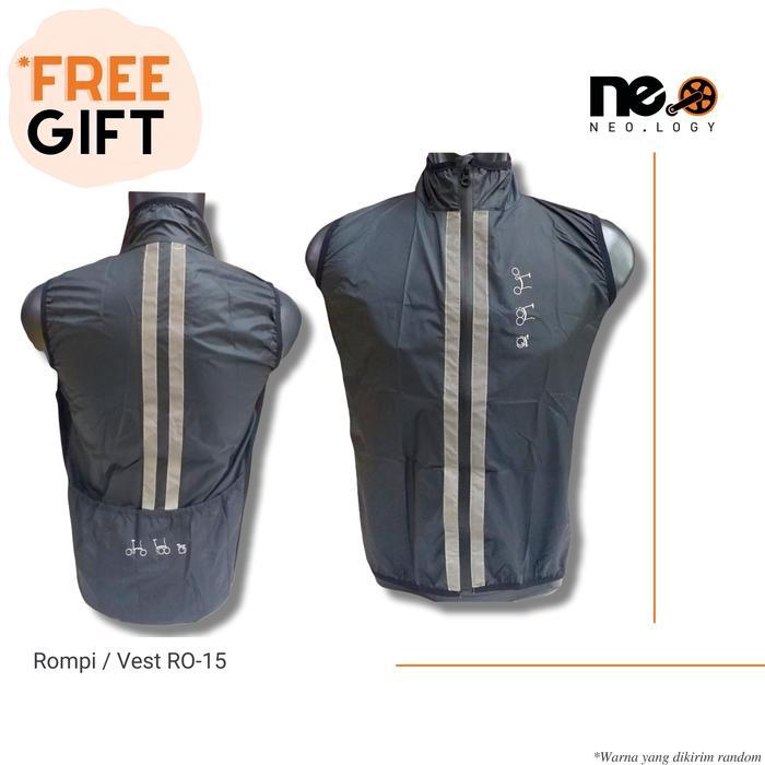 Rompi Sepeda Windbreaker Hitam