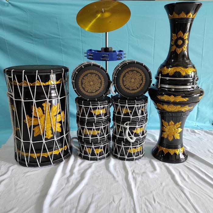 Premium Marawis Ukir Kulit Hitam Full Set Komplit 12 Alat Original