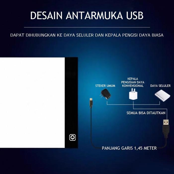 A2/A3/A4/A5 Dapat Diredupkan Led Drawing Tracing Board Stensil Board Papan Jiplak Gambar Led Anak