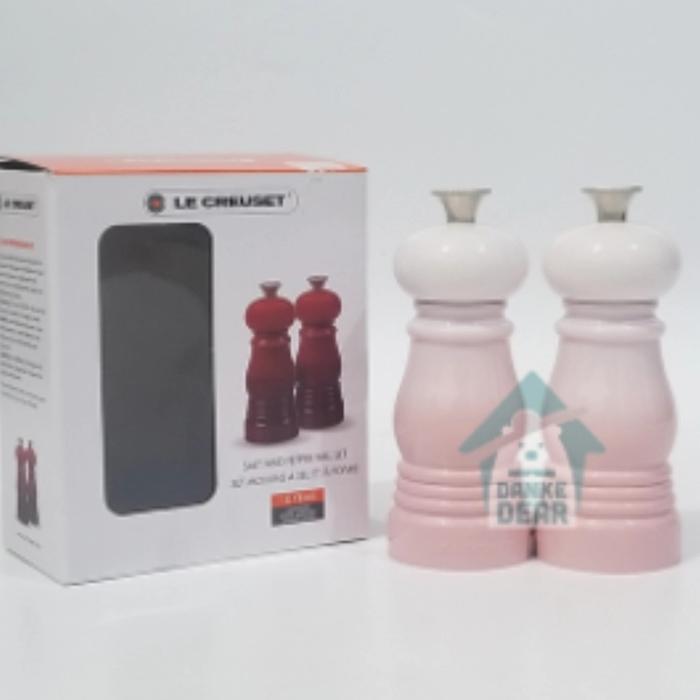 Le Creuset Mini Salt and Pepper Mill in Shell Pink Lada Garam Grinder