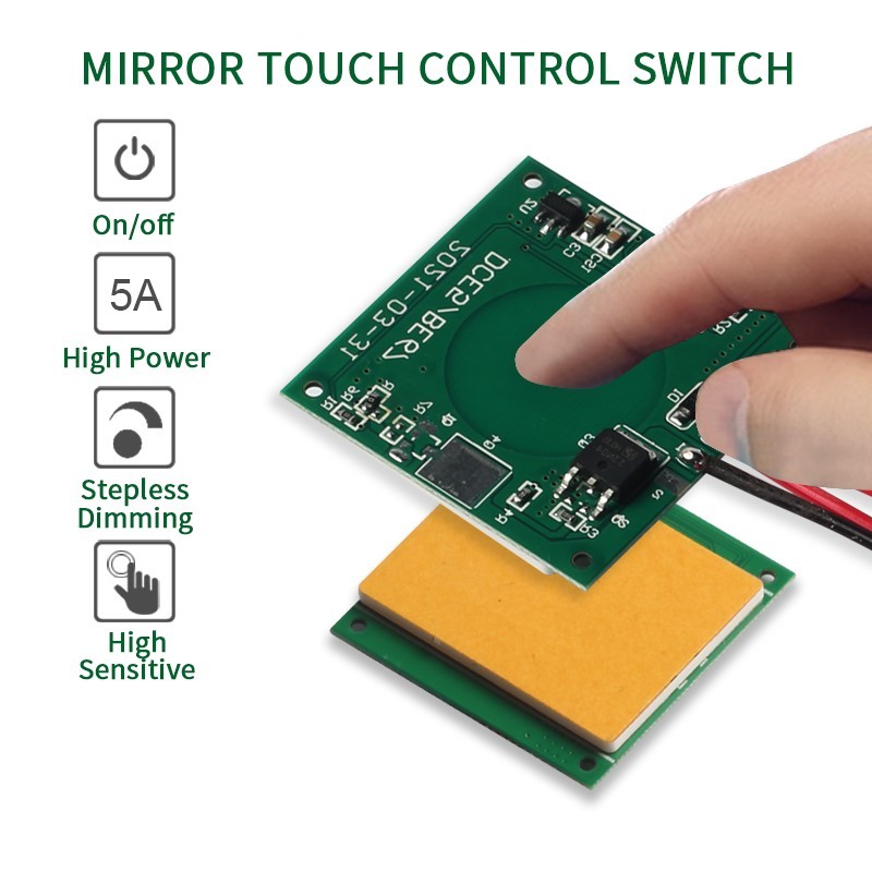Bathroom LED dimmer 12v touch sensor 60W capacitive touch sensor switch 5A touch dimmer for mirror