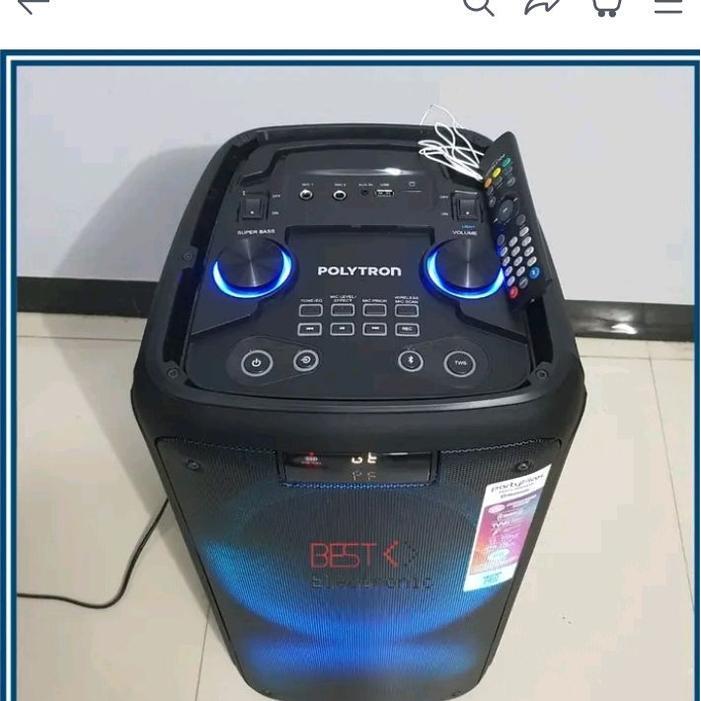 speaker party max polytron pps 8l22  speaker portable - biru