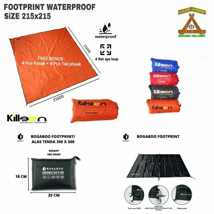 Footprint Tenda - Alas pelindung Tenda waterproof full seam sealed