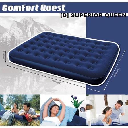 Kasur Angin / Air Bed Double Kasur Angin + pompa manual Paket Kasur Angin Double Biru/ Paket Kasur