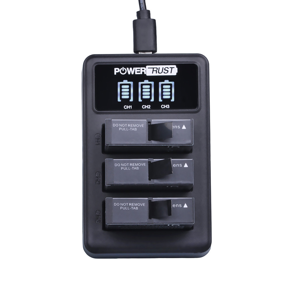 AZ16-1 Battery 1400mAh 3.85V AZ16-2 + LED USB 3slots Charger for Xiaomi Yi 2 4K Battery Original