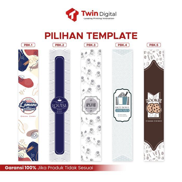 PACKAGING SLEEVE MAKANAN LABEL SEGEL BOX KEMASAN KUE- PAPER BELT KECIL