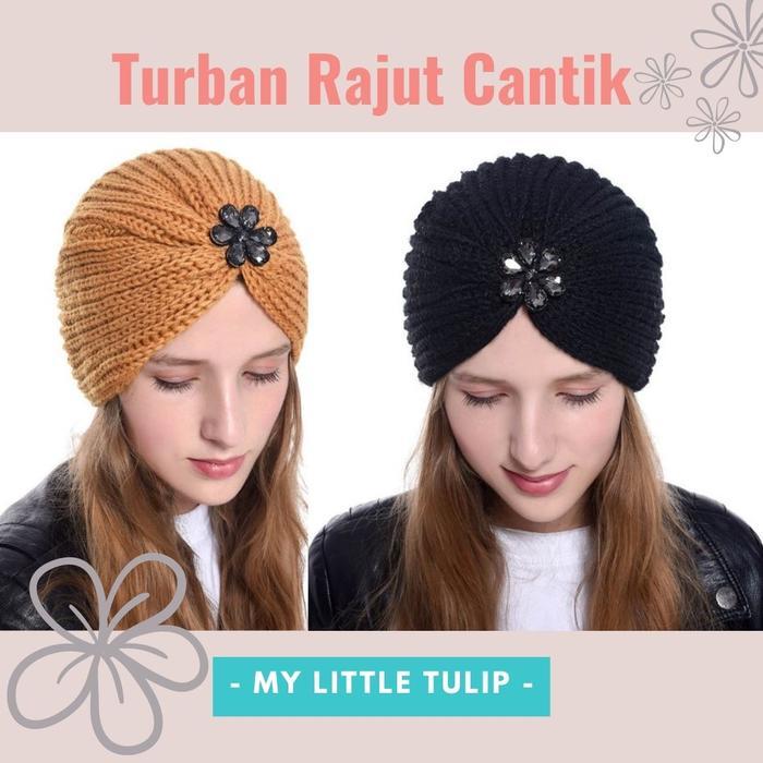 Turban Wanita / Turban Instant / Headband Bandana Rajut Wanita Tebal