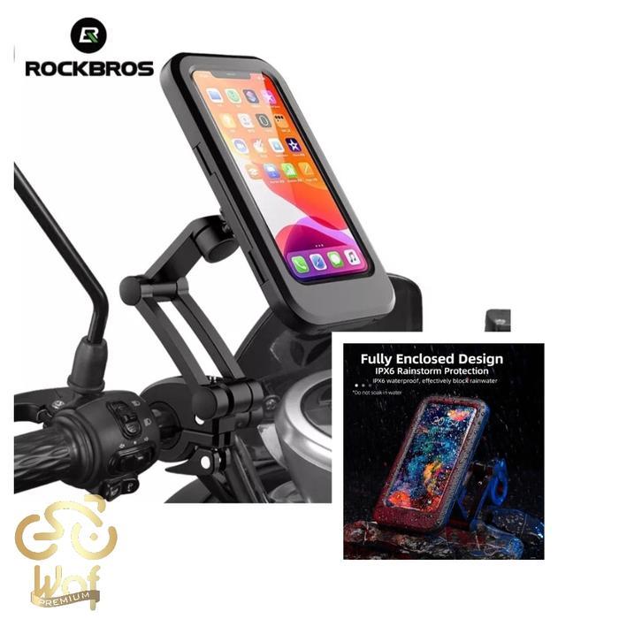 ROCKBROS HL-69 HOLDER PHONE SEPEDA MOTOR CASE FULL TOUCH WATERPROOF