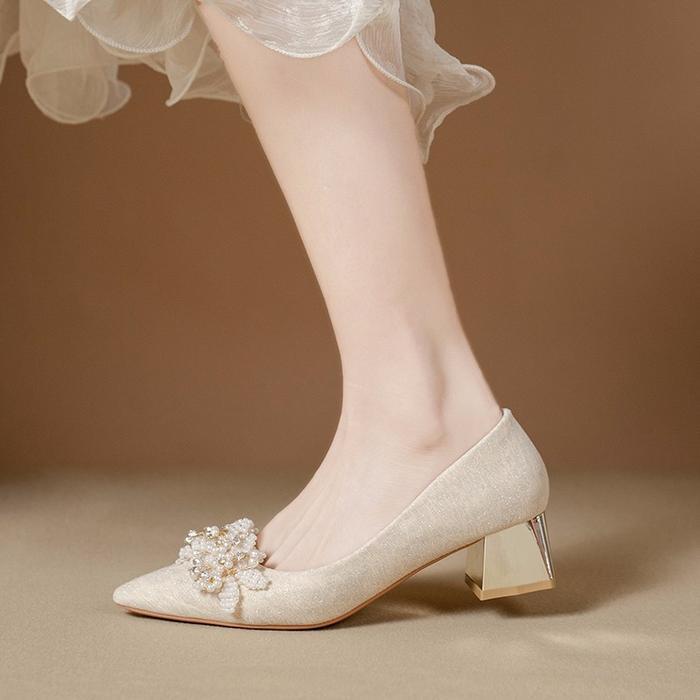 Promo 55776 Sepatu Wanita Import Sepatu Pesta Wanita Sepatu Hak Tinggi Wanita Tinggi4.5Cm Original