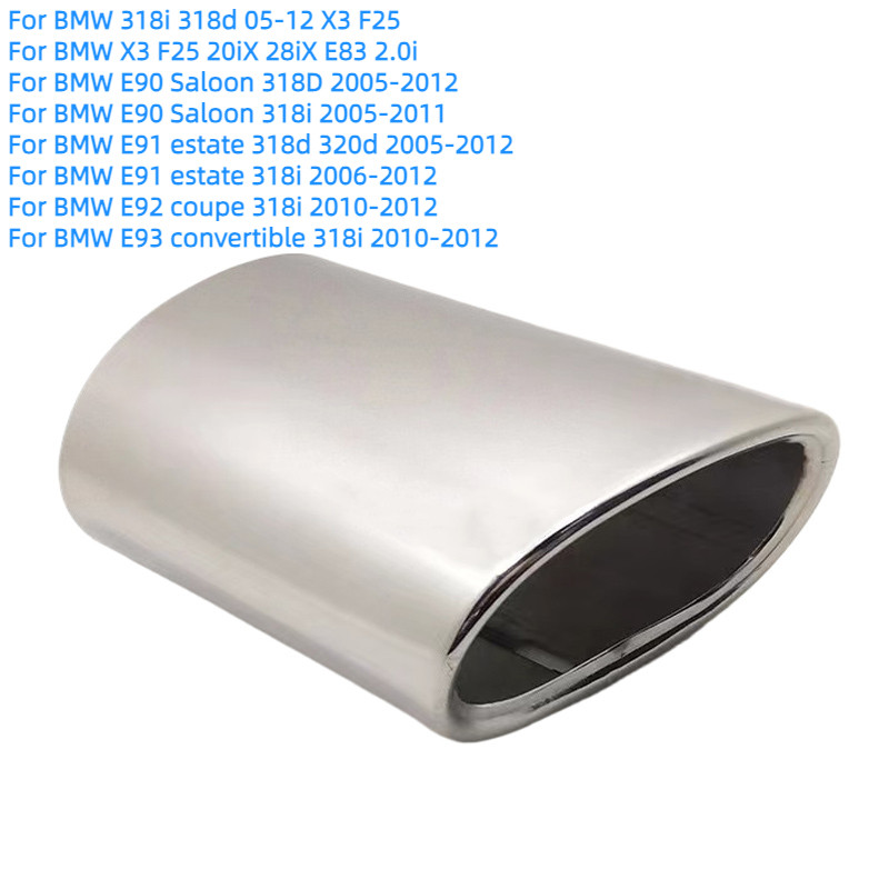 DISKON Exhaust Muffler Tip For BMW 3 Series 318 E90 E91 320d 318d 318i E92 E93 X3 F25 20i 28i E83 2.